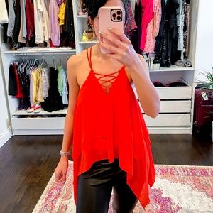 Red tank top